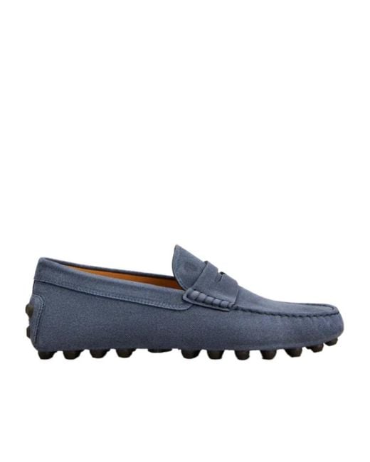 Tod's Blue Penny-Slot Loafers for men