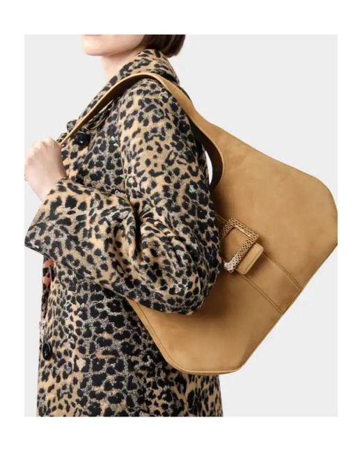 Roger Vivier Natural Belle Vivier Small Hobo Shoulder Bag