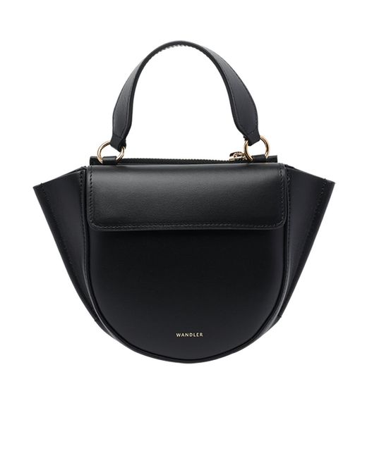 Wandler Black Hortensia Logo Embossed Tote Bag