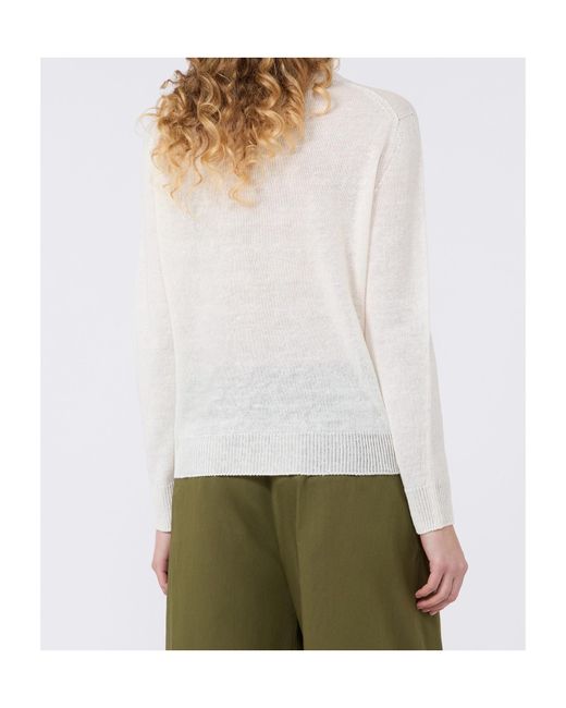 Weekend by Maxmara White Wkdatzeco Crewneck Knitted Jumper