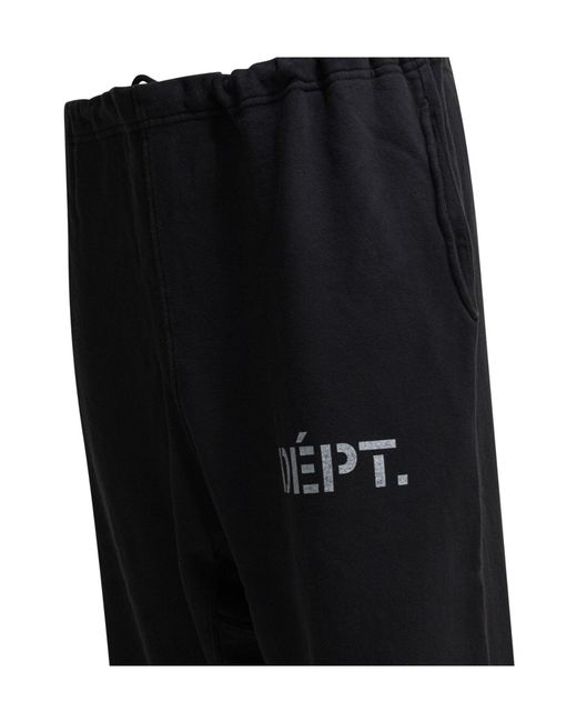GALLERY DEPT. Black Logo Wide-Leg Pants for men