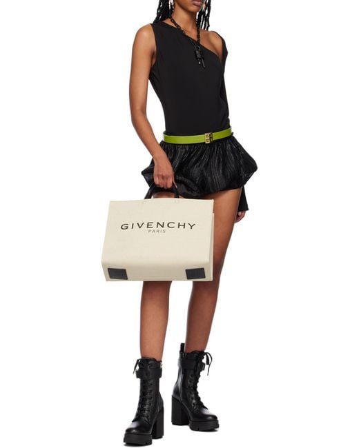Givenchy Natural Logo Printed Tote Bag