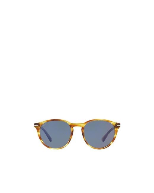 Persol Blue Round Frame Sunglasses for men