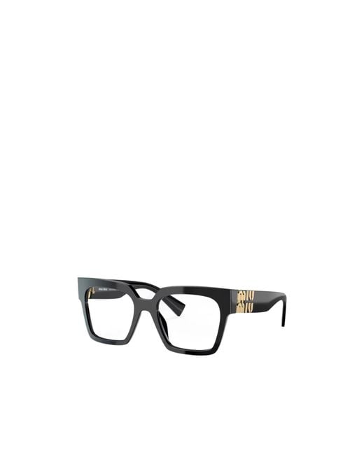 Miu Miu Metallic Eyewear Square-Frame Glasses