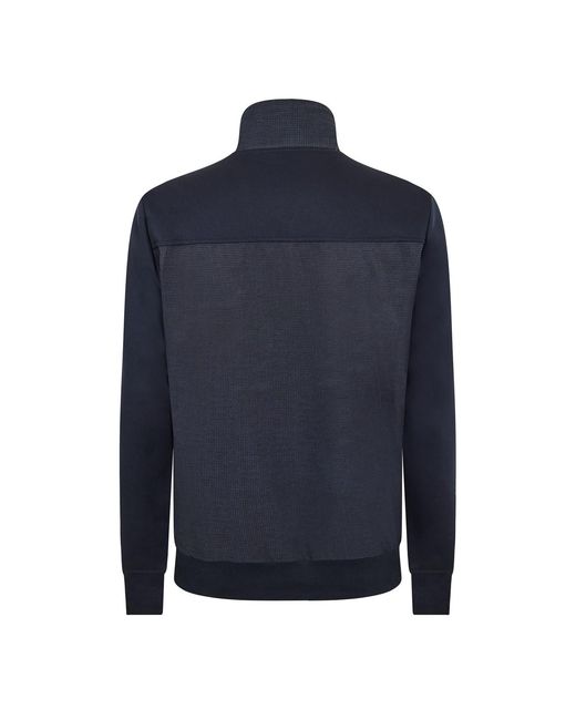 Boss Blue P Shepherd Short Sleeve Zip Hoodie for men