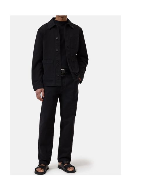 Closed Black Twill-Weave Shirt Jacket for men