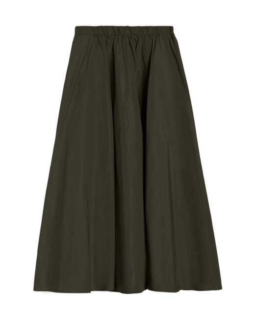 Aspesi Green Midi Skirt With Pleats