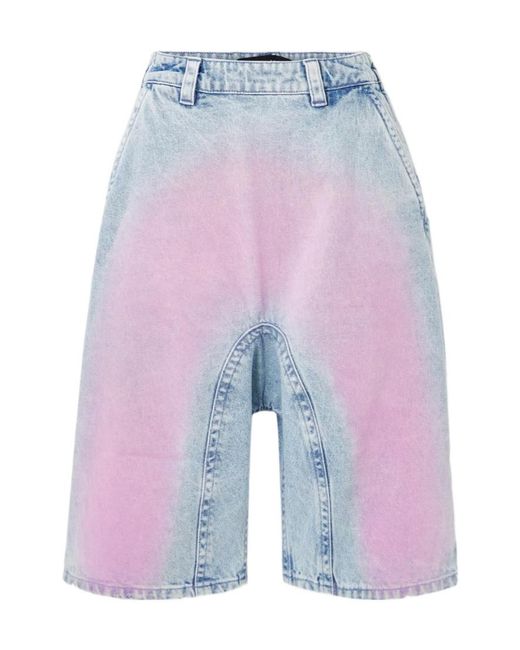 Y. Project Blue Denim Shorts With Belt Loops