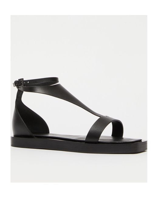 Max Mara Black Buckle Detailed Open Toe Sandals
