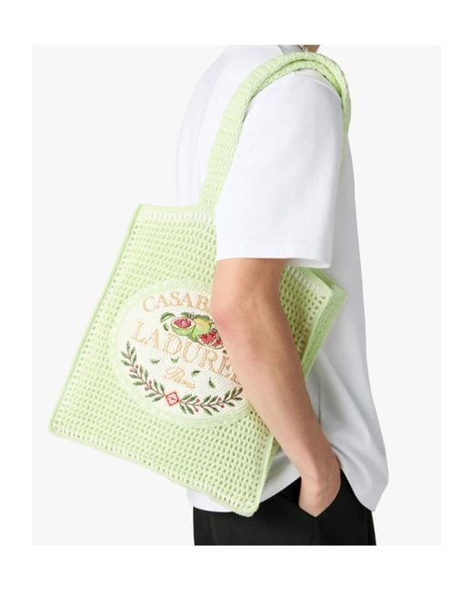 Casablanca Metallic X Laduree Crochet Bag for men