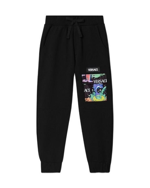 Versace Black Flap-Pocket Track Pants