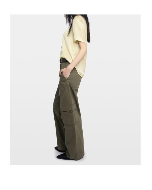 Zadig & Voltaire Natural Terzo Lace-Up Short-Sleeved Top