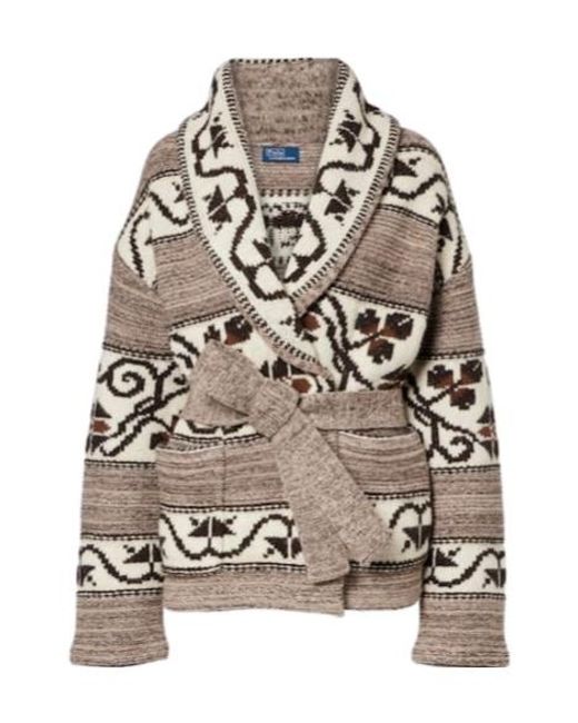 Polo Ralph Lauren Gray Comfortable And Simple Knitted Cardigan