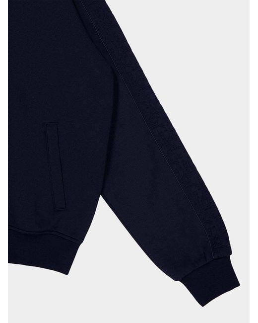 Dior Blue Homme Oblique Zip-Up Track Jacket for men