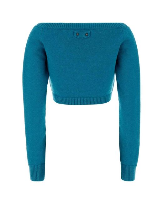 Balenciaga Blue Long-Sleeved Sweater