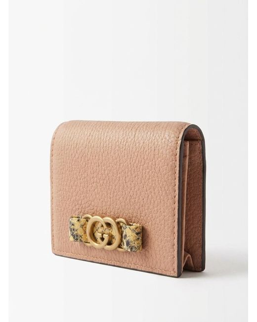Gucci Natural Logo-Plaque Leather Wallet