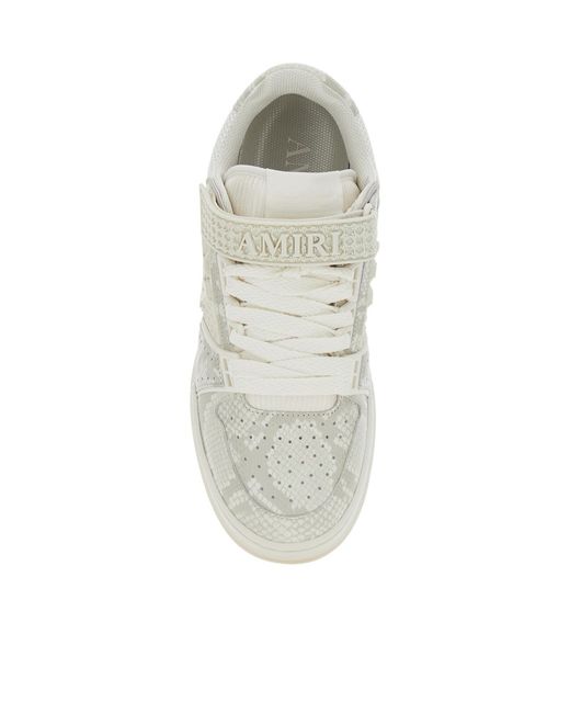 Amiri White Round-Toe Sneakers for men