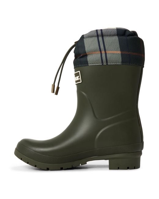 Barbour Green Mowbray Mid Mid-Height Waterproof Wellies