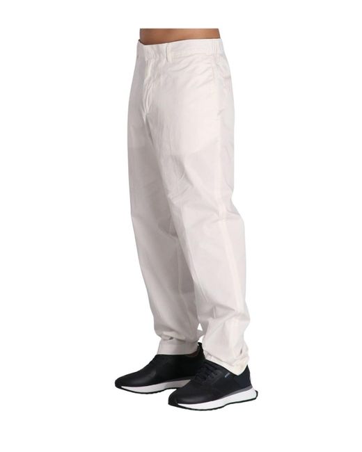 Emporio Armani White Belt Loops Slacks for men