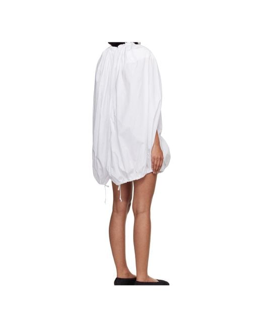 Comme des Garçons White Pleated Dress