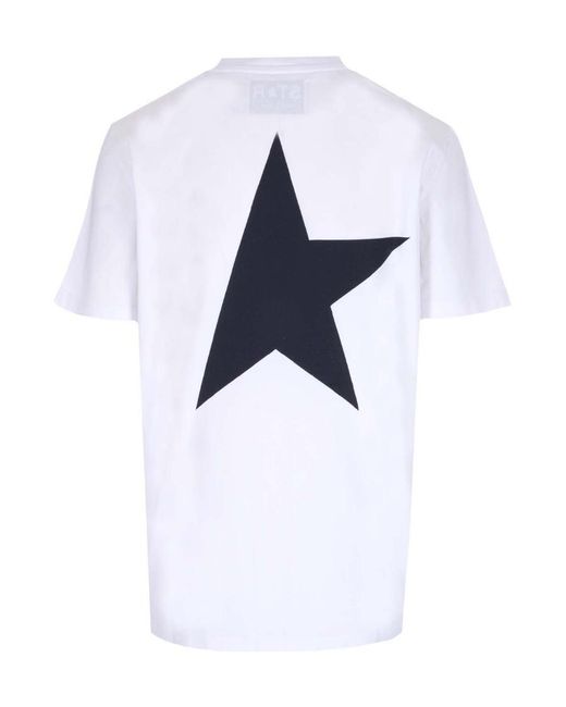Golden Goose Deluxe Brand White Logo Printed Crewneck T-Shirt