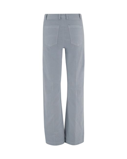 Ql2 Gray Nina Flared Velvet Pants
