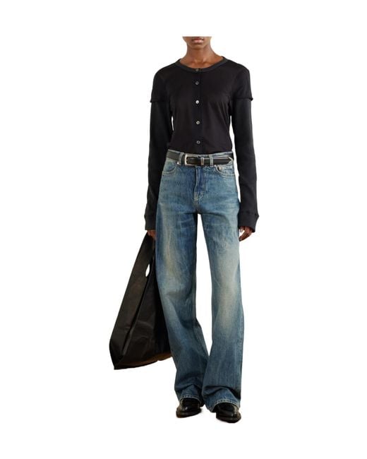 Our Legacy Blue Wata Mid-Rise Straight-Leg Jeans