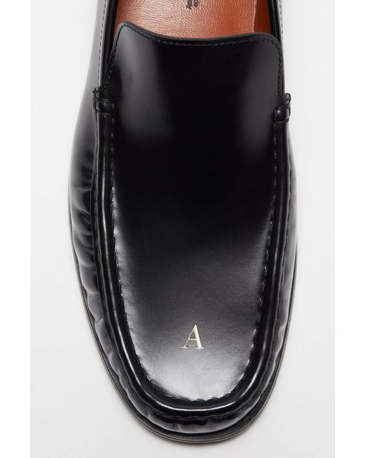 Acne Black Slip-On Loafers