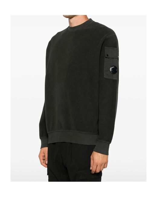 C P Company Black Long-Sleeve Sweatshirt for men