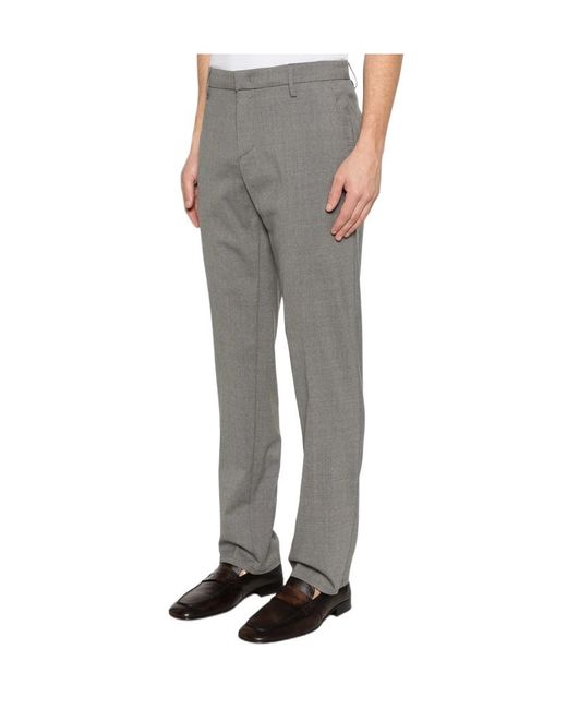 Dondup Gray Casual Pants With Belt Loops for men
