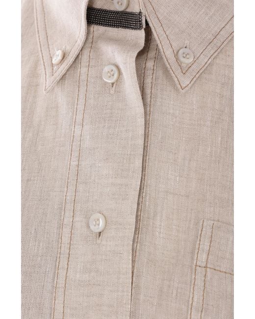 Brunello Cucinelli Natural Sleeveless Dress