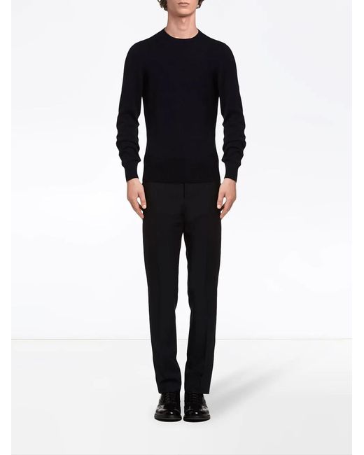Prada Blue Cashmere Sweater for men