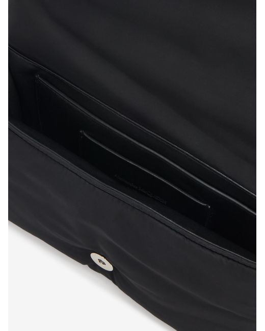 McQueen Blue The Puffy Embellished Padded Belt Bag for men