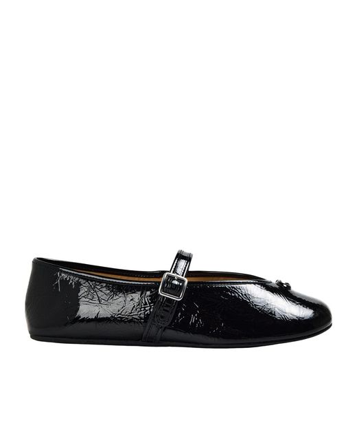 COACH Black Patent Leather Mary Jane Flats