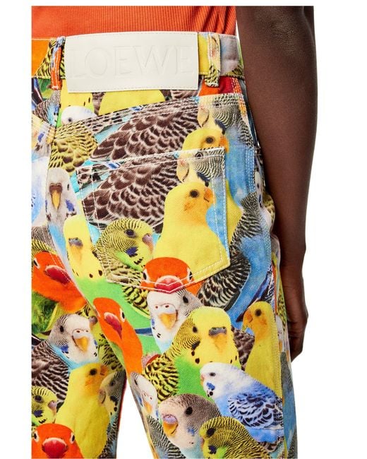 Loewe White Parrots Jeans