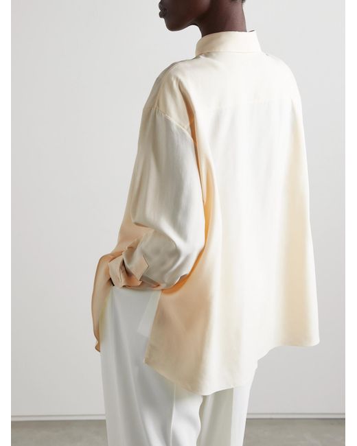 The Row Natural Straight Button-Down Shirt