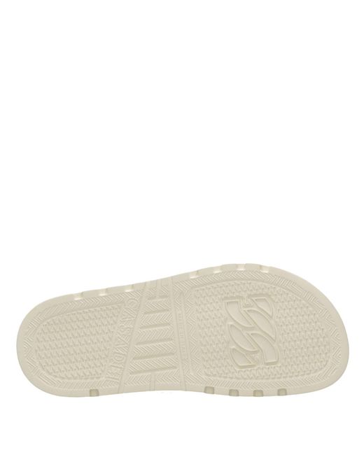 Casadei White Platform Slippers