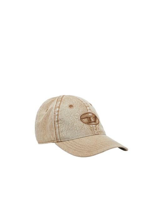 DIESEL White C-Nyloff Embroidered Oval D Baseball Cap for men
