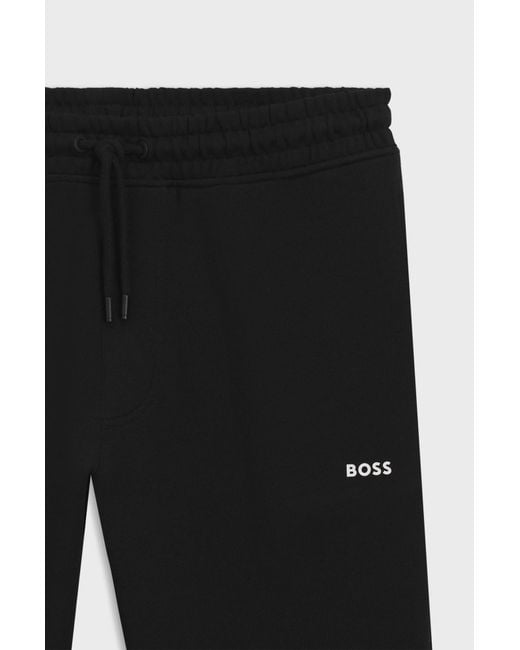 Boss Black Cotton Track Pants for men