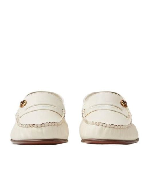 Versace White Guanto Round Toe Loafers for men