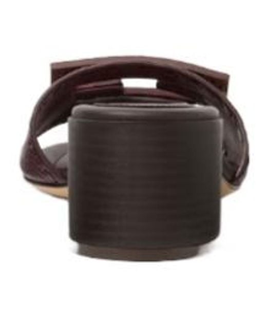 Fendi Brown Baguette Wide-Band Slides