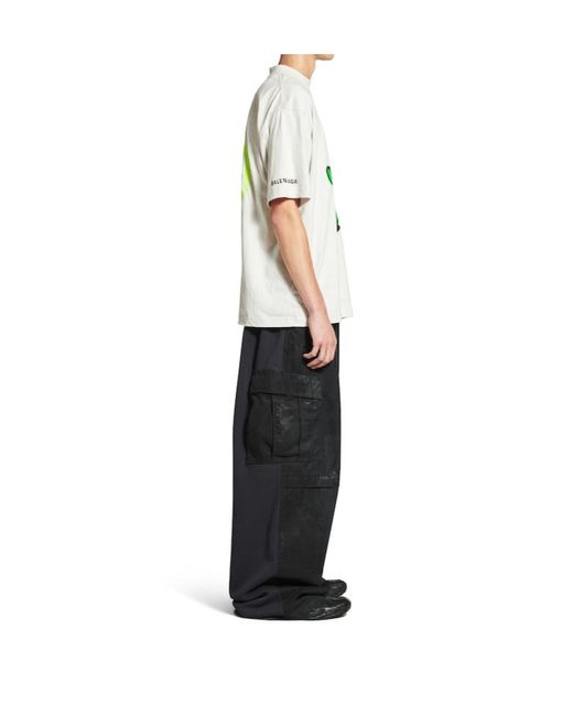 Balenciaga High There Dripley T-Shirt Medium Fit in White