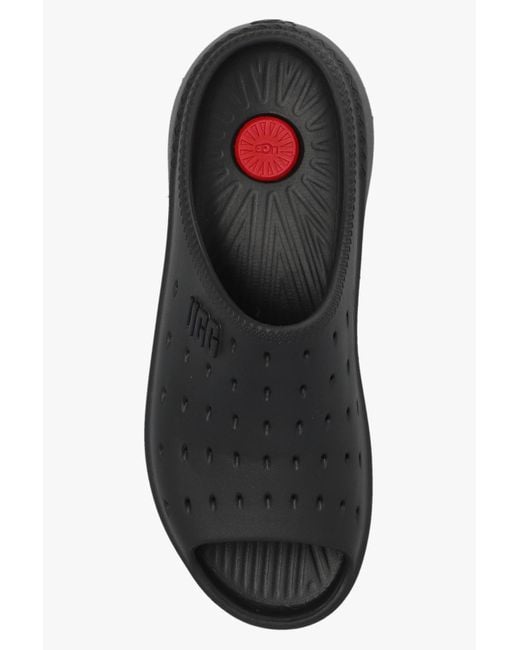 Ugg Brown Slide It Logo-Embossed Sandals for men