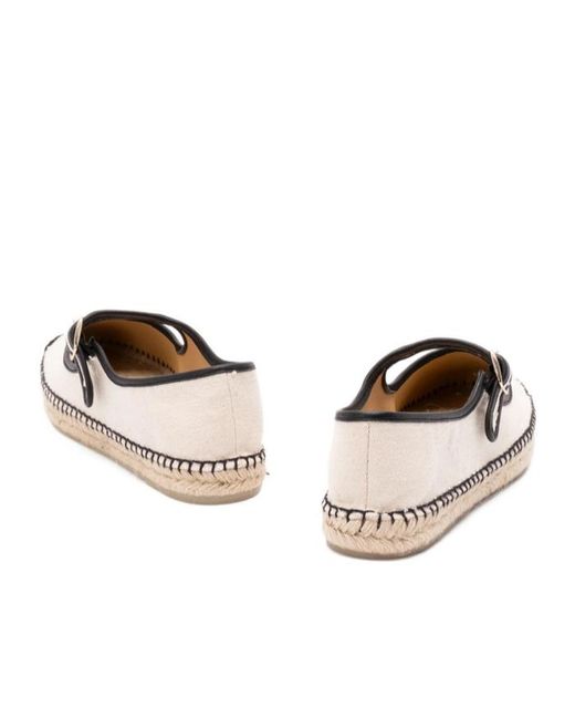 Castaner Natural Flat Straw Shoes