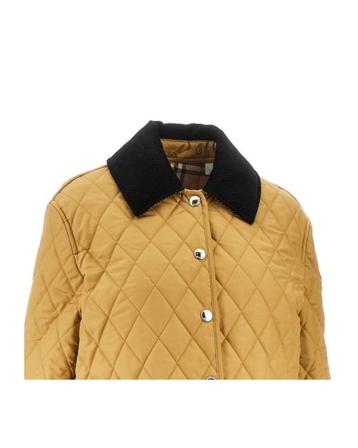 Burberry Yellow Bomber Jacket Quilted