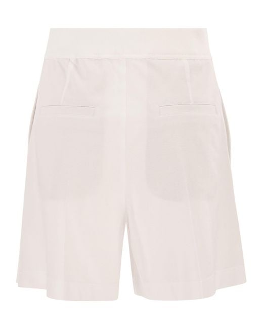 Brunello Cucinelli White Wrinkled Shorts