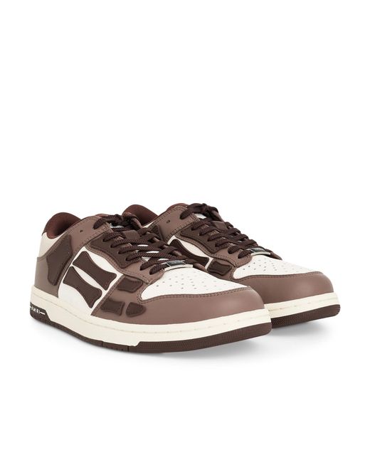 Amiri Brown Skel Lace-Up Sneakers for men