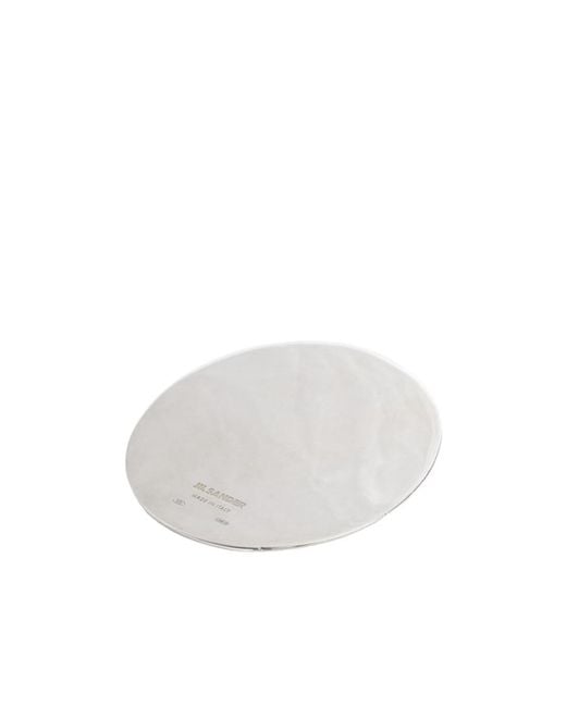 Jil Sander Metallic Logo-Engraved Brooch