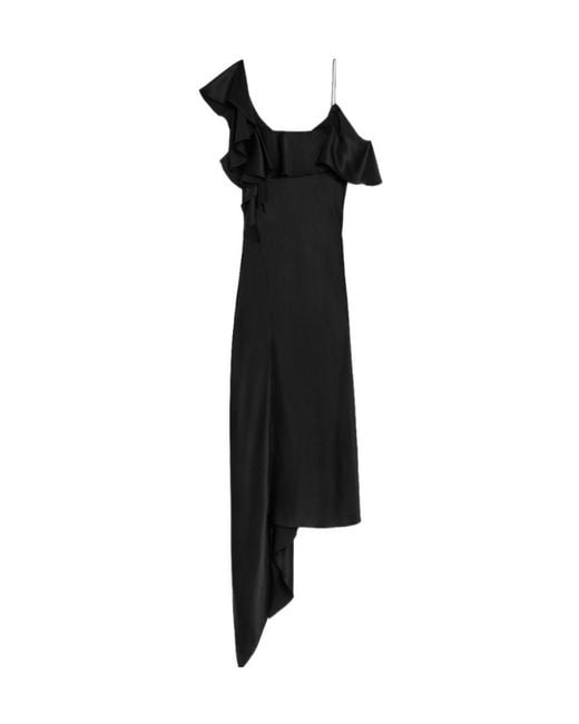 Céline Black Asymmetric Lingerie Dress