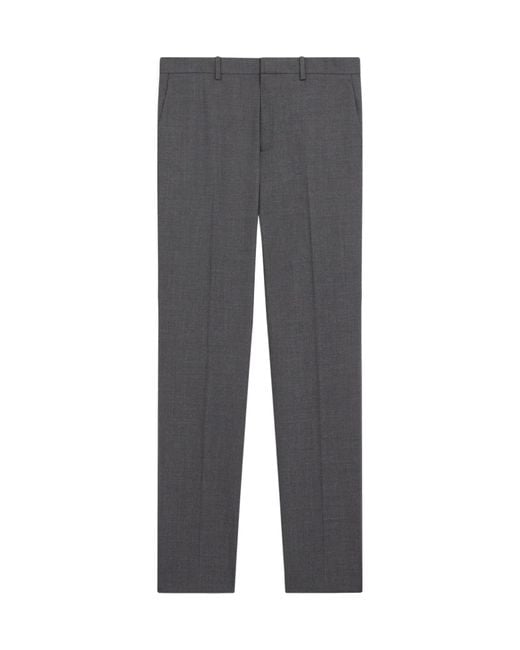 Theory Gray Regular Fit Straight Leg Pants for men